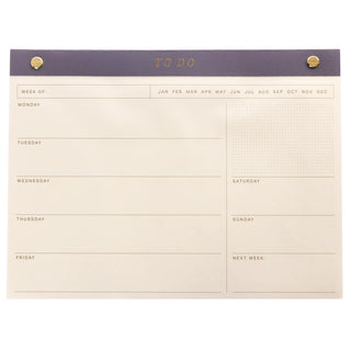 Blue Weekly Desk Pad