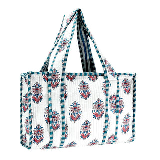 Quilted Print Tote Bag - Large