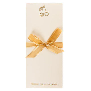 La Petite Cherries Gold Note Pad