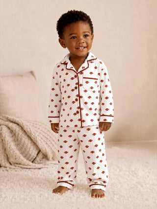 Football Organic Pointelle Kids Lounge Set