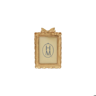 Gold Resin Photo Frame w/ Bow