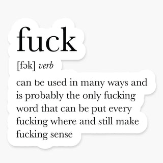 Fu*k Definition Sticker