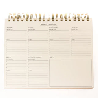 Cobalt Blue Fabric Bound Weekly Desk Pad