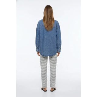 Cadence Denim Wash Button Up Shaket
