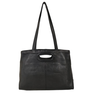 Orly Milled Leather Tote Bag - Black // Latico Leathers