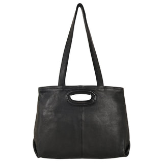 Orly Milled Leather Tote Bag - Black // Latico Leathers