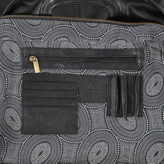 Orly Milled Leather Tote Bag - Black // Latico Leathers