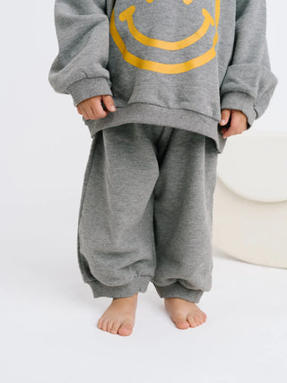 Heather Gray Happy Sweatsuit