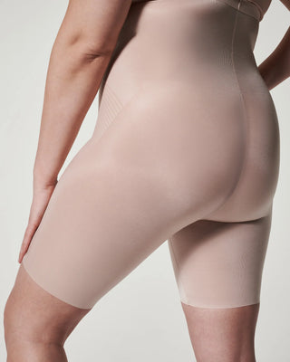 Spanx Invisible High-Waisted Shapewear Mid-Thigh Short // Champagne Beige