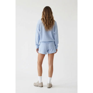 Crystal Striped Long Sleeve & Shorts Set - Blue/White