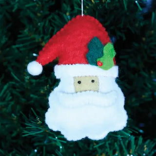 Wool Santa Head Ornament