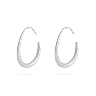 Abstract Hoop Earring - Silver 18k PVD