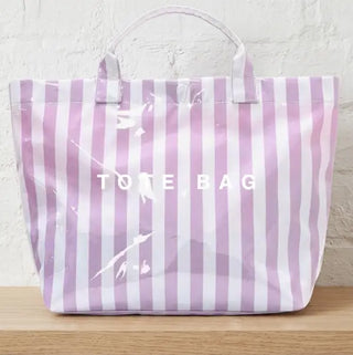 Purple Striped TOTE Bag