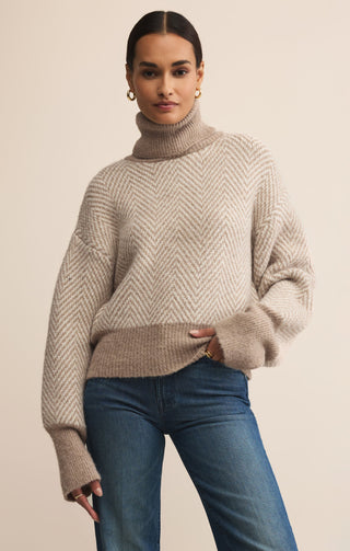 Balkan Funnel Neck Sweater - Smoked Heather / Z Supply
