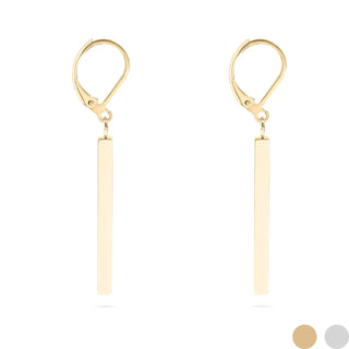 Vertical Drop Bar Dangle Earring - Gold 18k Gold PVD