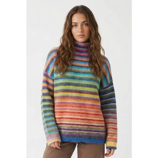 Willa Rainbow Mock Neck Sweater