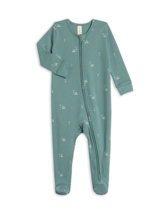 Peyton Zipper Sleeper - Fairway / Laguna + Powder