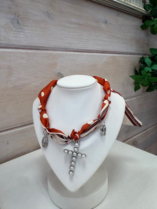 Silk Scarf Charm Necklace
