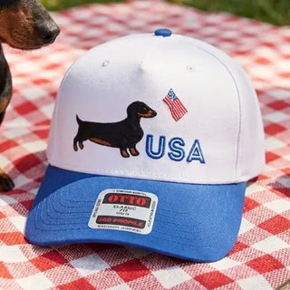Red White & Woof Embroidered Hat