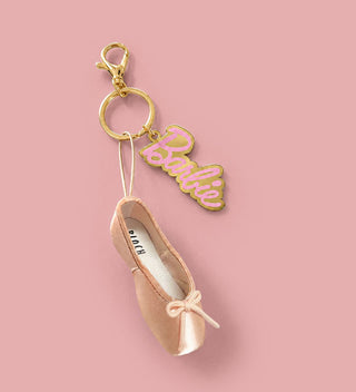 A0604-BAR Barbie Pointe Shoe Keychain - Pink