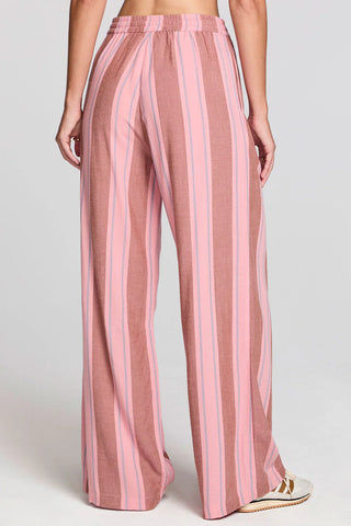 Adair Stripe Tie Pant - Coffee