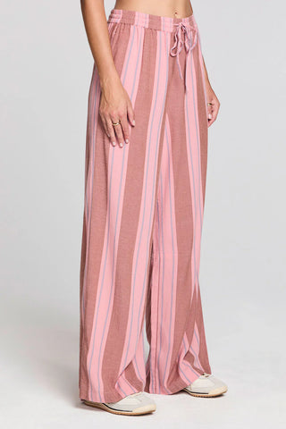 Adair Stripe Tie Pant - Coffee
