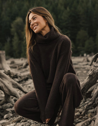Arvada Hi Neck Sweater // Umber