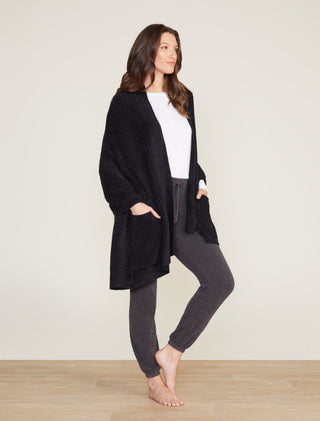 CozyChic Lite Heathered Travel Shawl - Black // Barefoot Dreams