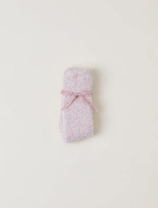 CozyChic Heathered Socks - Dusty Rose/White // Barefoot Dreams