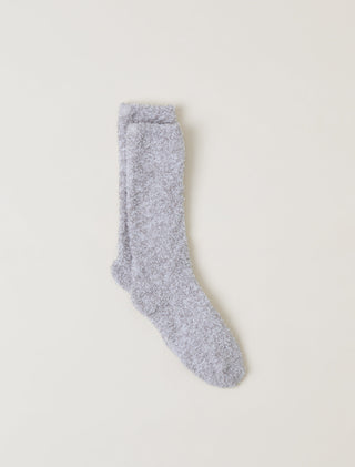 CozyChic Heathered Socks - Oyster/White // Barefoot Dreams