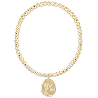 Classic Gold 3mm Bracelet - Inspire America Gold Disc // Enewton
