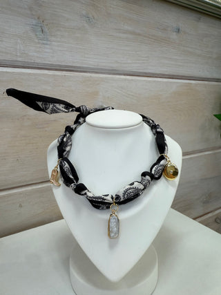 Silk Scarf Charm Necklace