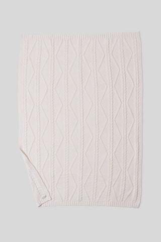 CozyChic® Fisherman Cable Throw- Cream
