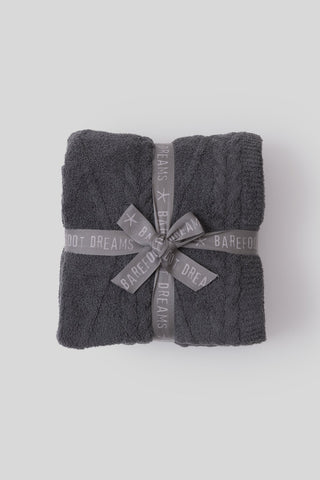 CozyChic® Fisherman Cable Throw- Dark Moss