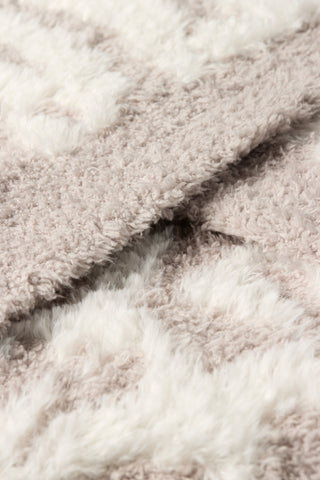 Lush Knit Leopard Throw / Cream & Sandstone // Barefoot Dreams