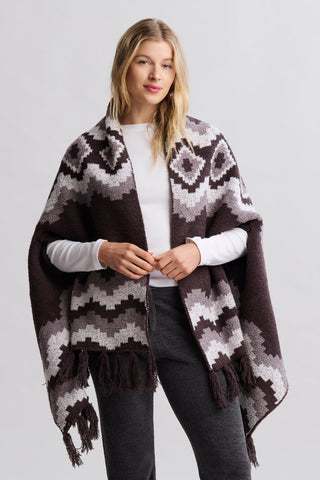 CozyChic® Mosaic Wrap- Umber Multi