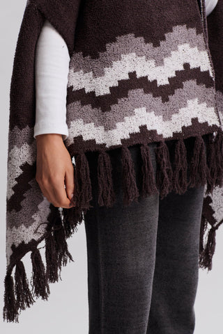 CozyChic® Mosaic Wrap- Umber Multi