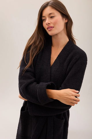 CozyChic Solid Robe - Black // Barefoot Dreams