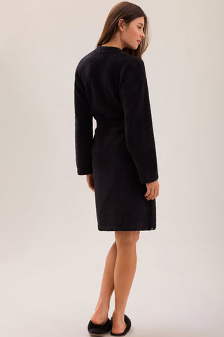 CozyChic Solid Robe - Black // Barefoot Dreams