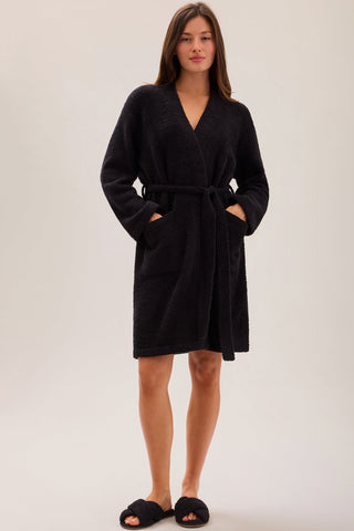 CozyChic Solid Robe - Black // Barefoot Dreams