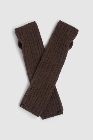 CozyChic Pointelle Fingerless Gloves - Umber // Barefoot Dreams