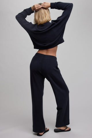 Brushed Fleece Pant - Black // Barefoot Dreams