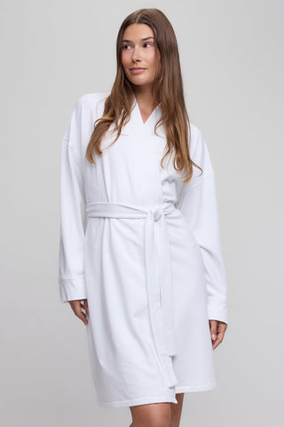 Brushed Luxe Lounge Robe - Sea Salt // Barefoot Dreams
