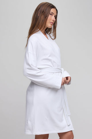 Brushed Luxe Lounge Robe - Sea Salt // Barefoot Dreams