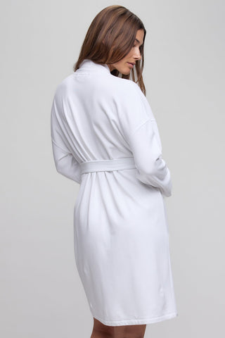Brushed Luxe Lounge Robe - Sea Salt // Barefoot Dreams