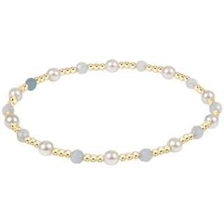Pearl Sincerity 4mm Gem Bracelet - Aquamarine // Enewton