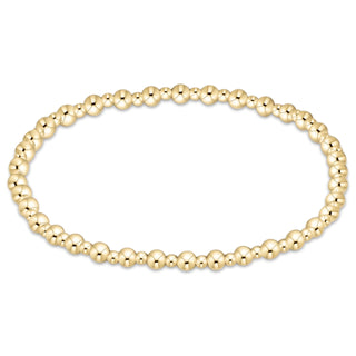 Classic Grateful Pattern Bead Bracelet- Gold / Enewton