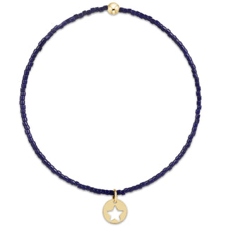 Hope Classic Bracelet - Navy - Star Small Gold Disc // Enewton