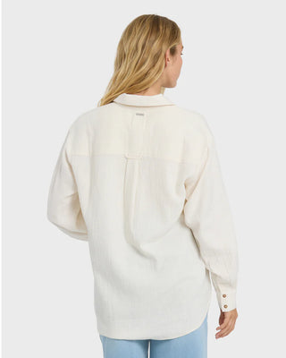 Wanderer Solid Long Sleeve Woven Shirt - Crystal // Billabong