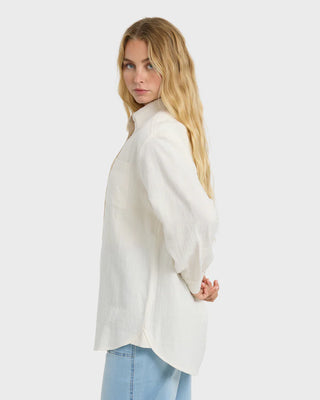 Wanderer Solid Long Sleeve Woven Shirt - Crystal // Billabong